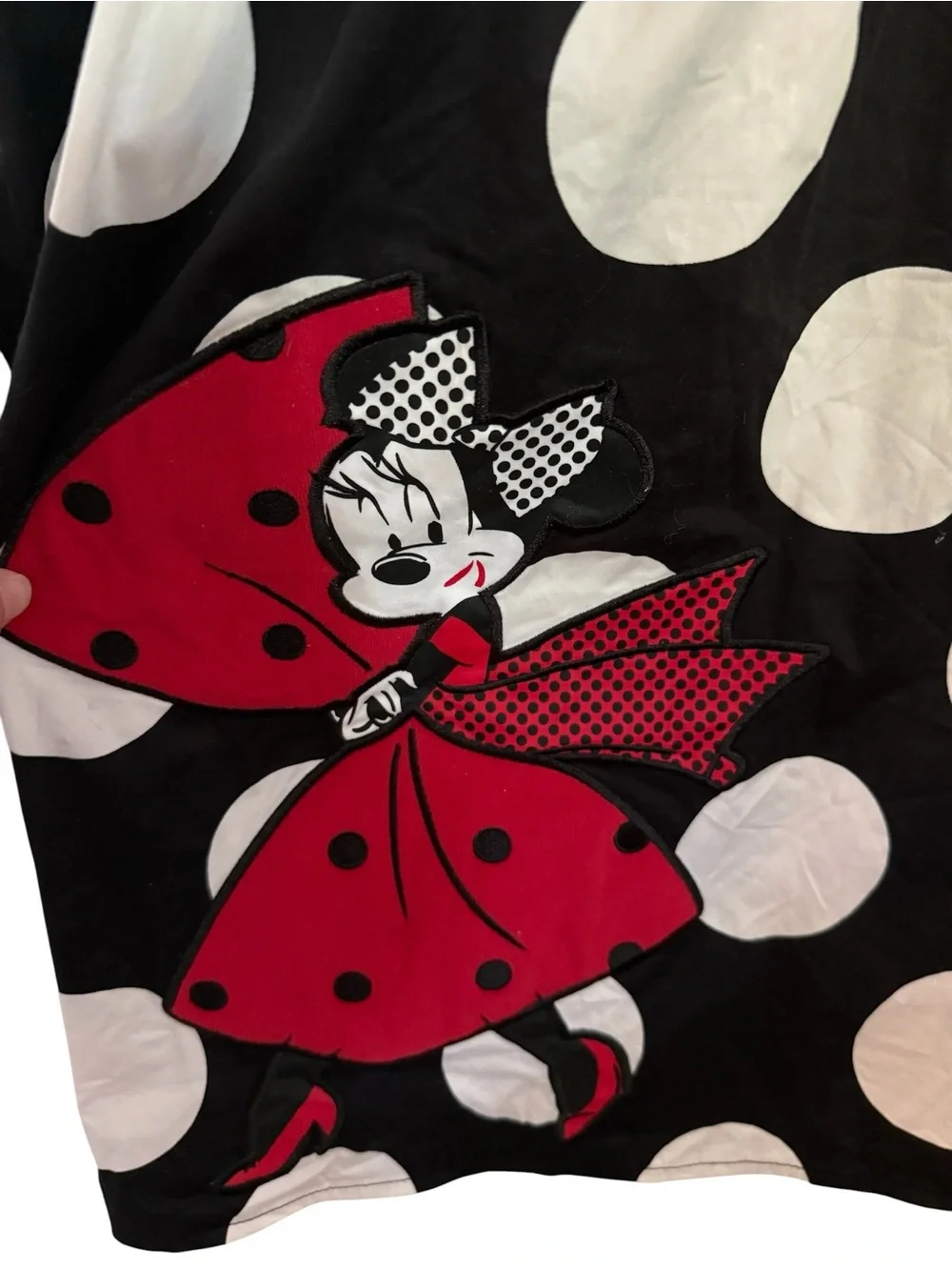Disney Dress Shop Pin up Minnie Mouse Black & Red Polka Dot Party Dress size XL